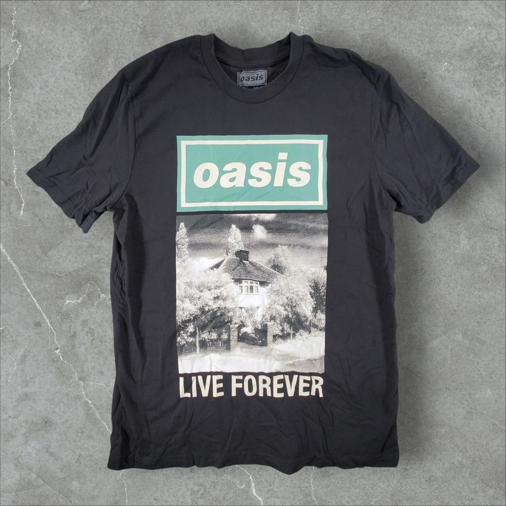 Oasis T-Shirt Men Medium Black Live '25 Tour Definitely Maybe House Graphic Tee